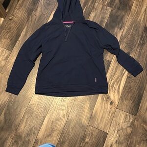 Navy long sleeve Scrub top with Hood